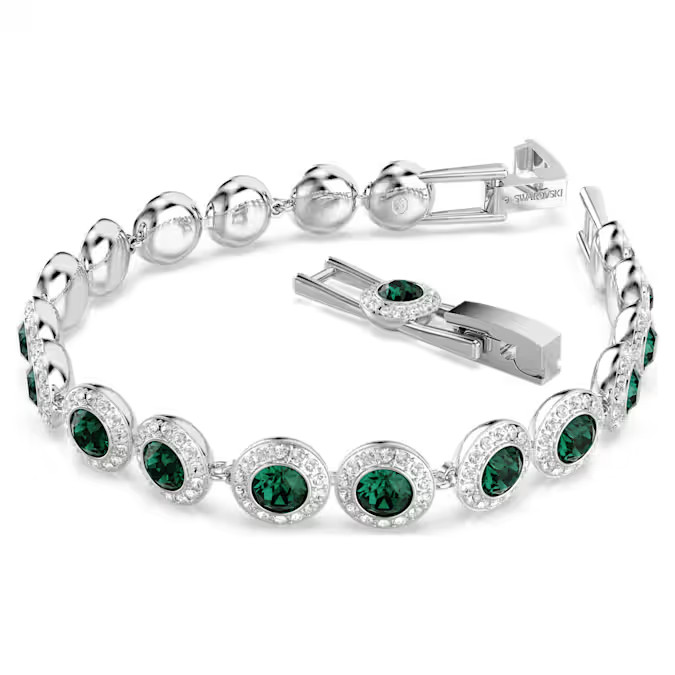 Una Angelic Green Pavé Bracelet Rhodium sale/freeship gallery