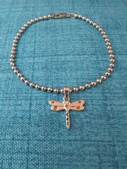 Beautiful 925 Sterling Silver Multi-color Gemstones Dragonfly Charm Bracelet