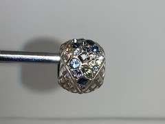 🌸Brighton Silver Blue Swarovski Crystal “Gemma” Spacer Bead (B6) New 🌸