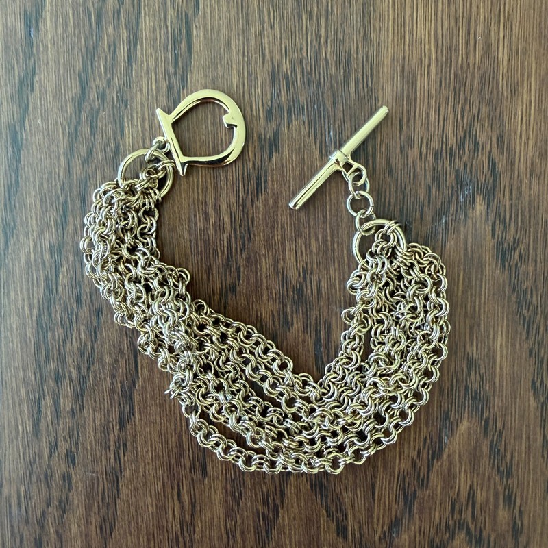 Etienne Aigner / AIGNER Gold-Tone Multi-Strand Chain Bracelet, 8”(L) gallery