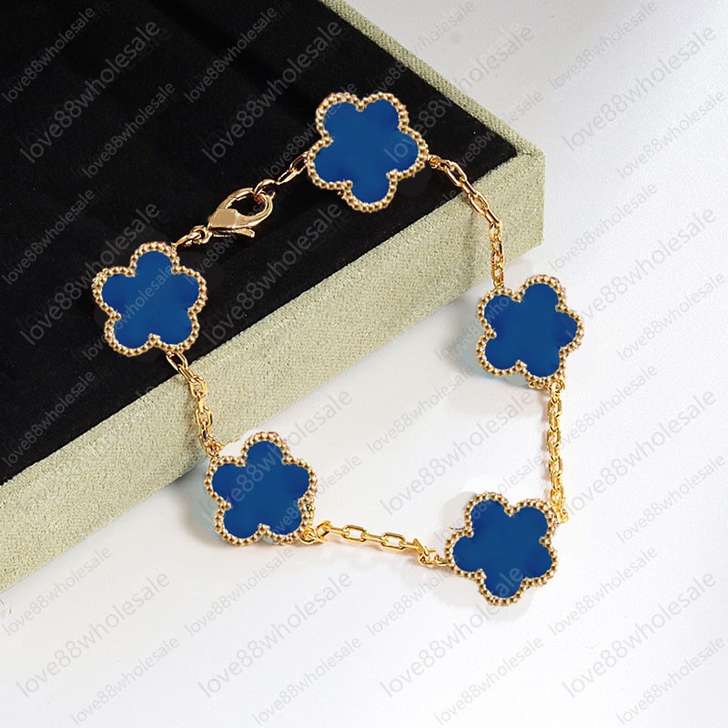 Women Four-Leaf Clover Bracelet Charm Mother-of-Pearl 18K Gold Designer Jewelry gallery
