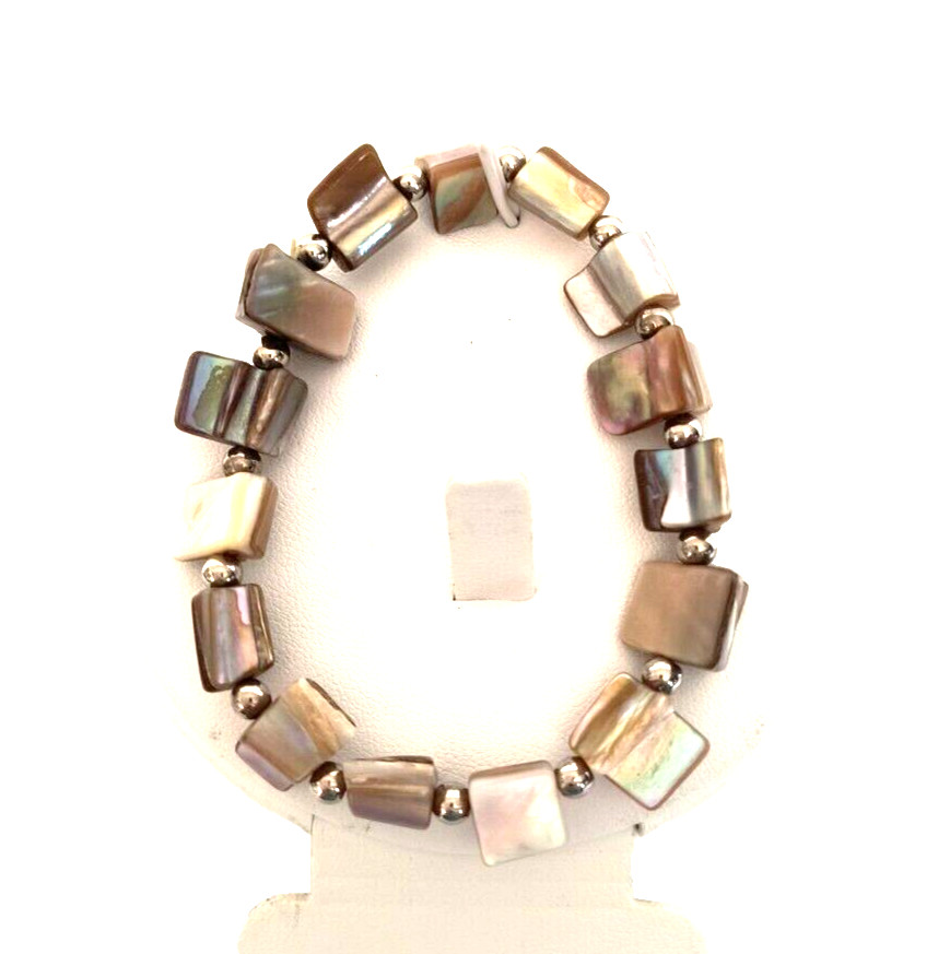 Women's Stretch Elastic Bracelet Multicolor Beiges Natural Shell gallery