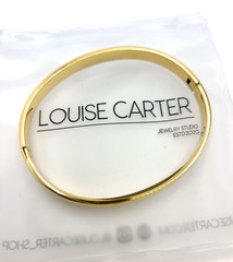 Louise Carter 18K Gold Plated 6mm Marbella Cuff Bracelet 2.5″ DIA