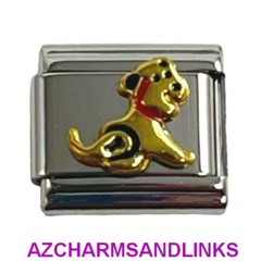 Dog Italian Charm Bracelet Link Compatible with all 9mm Charms #302