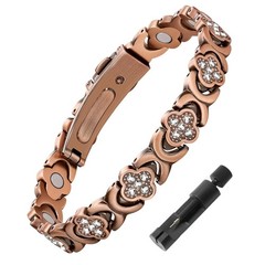 3800 Gauss Pure Copper Mag Bracelet Women,Infinity Clover,Pain Relief,Gift