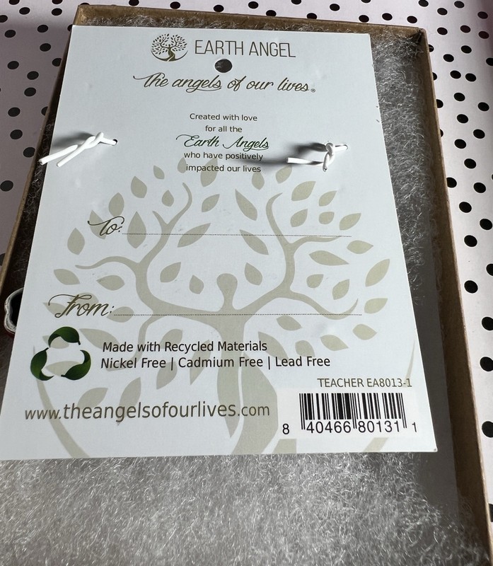 Earth Angel Teacher Charm Bracelet Nickel Free Lead Free Expandable New in Box gallery