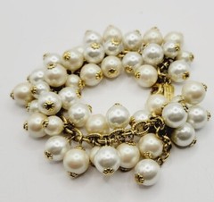 Kate Spade Bracelet New York Chunky Faux Pearl Dangle 9 in