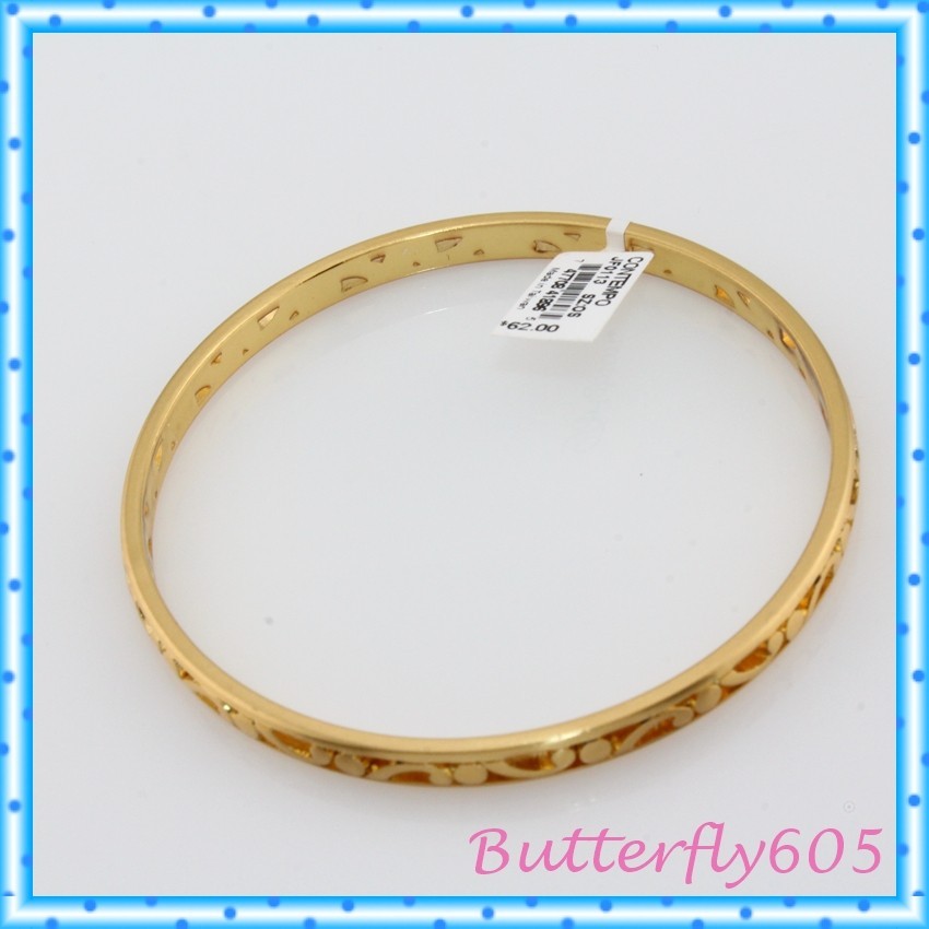 Brighton Contempo Slim Brushed Gold Round Bangle Bracelet NWT gallery