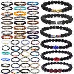 Wholesale Lots 30 Pcs Mixed Bracelets Natural Stone Stretch Women Men Bracelets
