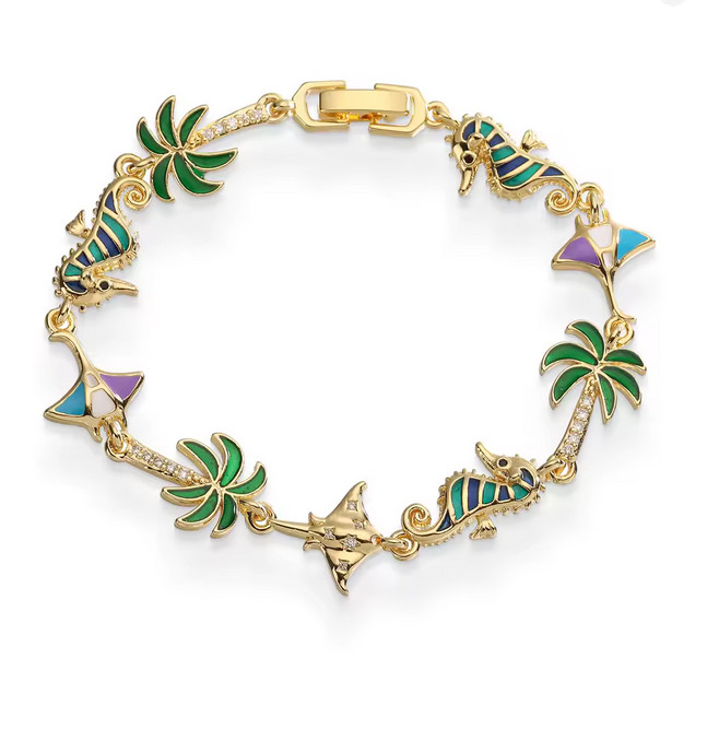 Palm tree seahorse sting ray bracelet gallery