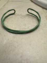 By Alexa Rae Melania Clara Camel Light Green Twist Adjustable Bangle Bracelet