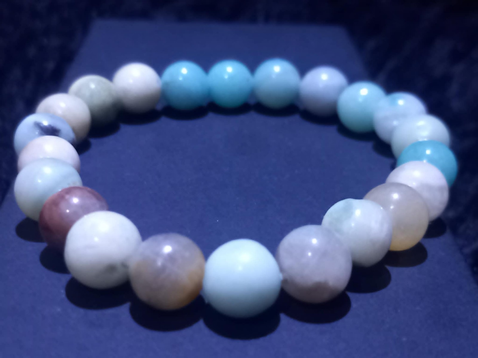 Natural Amazonite Bracelet with Mixed Gemstones | Morganite Beryl Jasper Agate gallery