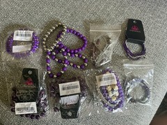 NWT Lot Of 8 Paparazzi Purple Beaded Bracelets