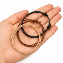 Adjustable Wax Cord Bracelet Unisex Minimalist Rope String Friendship Wristband