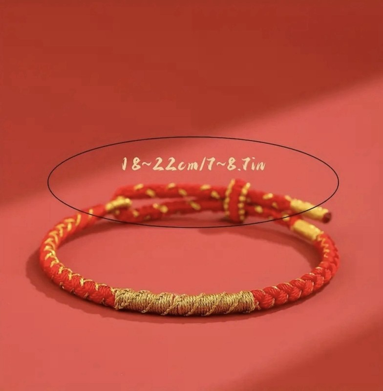 Red Lucky Money Bracelet Wealth Prosperity Abundance Handmade Feng Shui Gift gallery