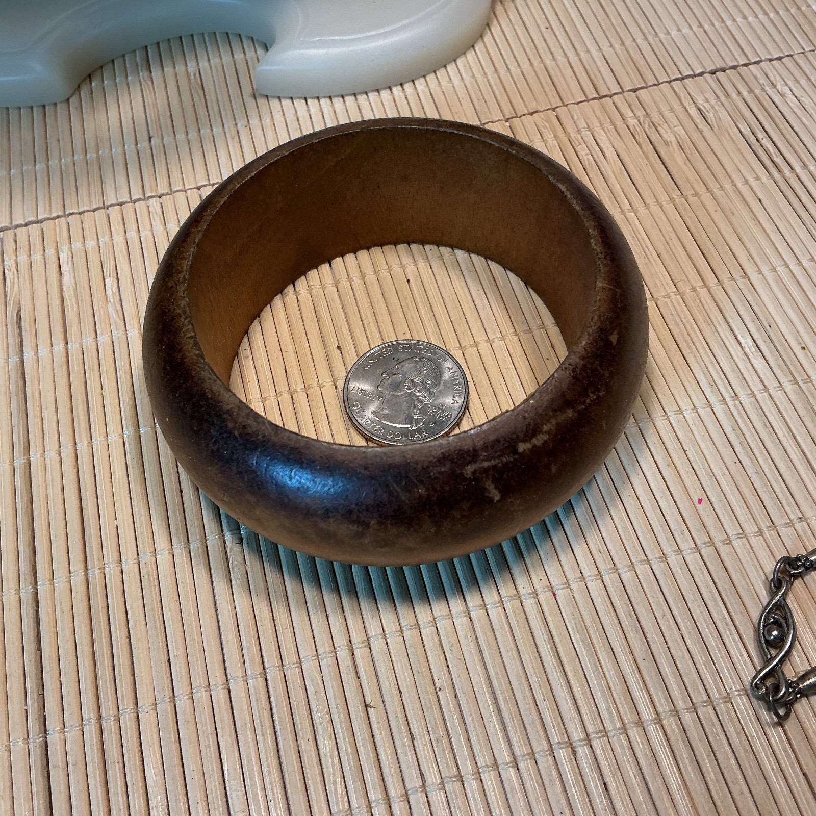 Faashion Bracelet Wood Coconut Wide Curved Bangle Lot 103 gallery
