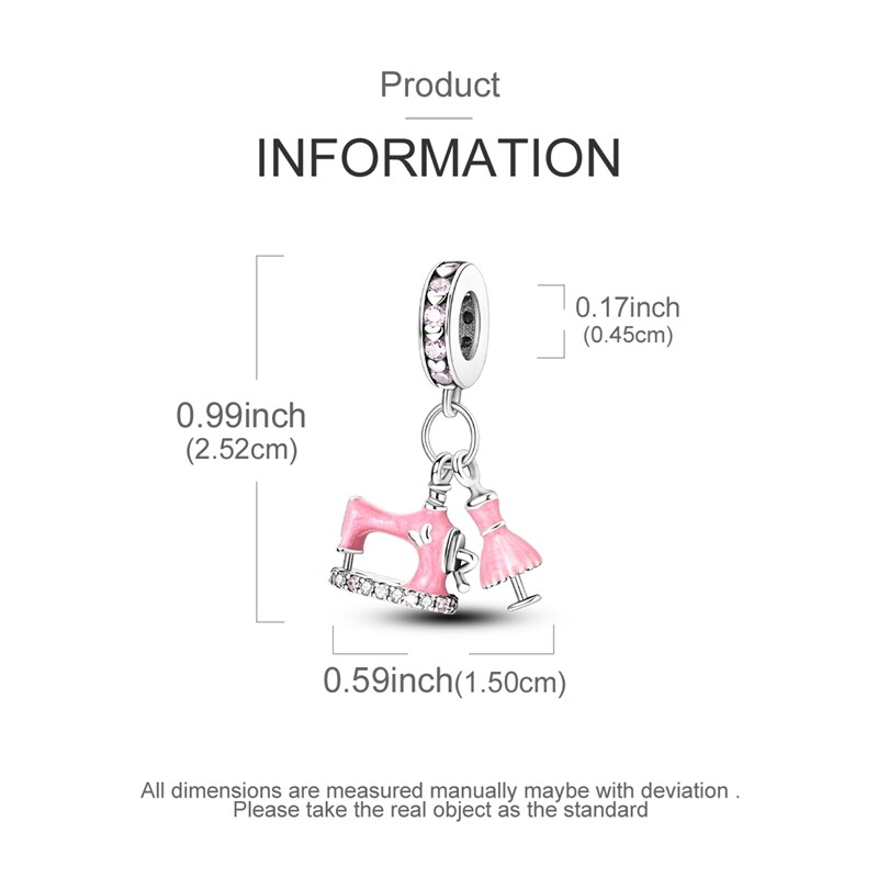 MULA Original CZ Dress Pendant DIY Charm 925 Sterling Silver For Women Bracelet gallery