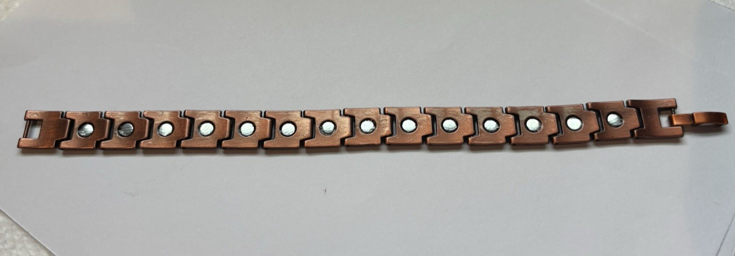 Unisex Copper Magnetic Bracelet - Arthritis Pain Therapy Energy - Cuff Bangle gallery