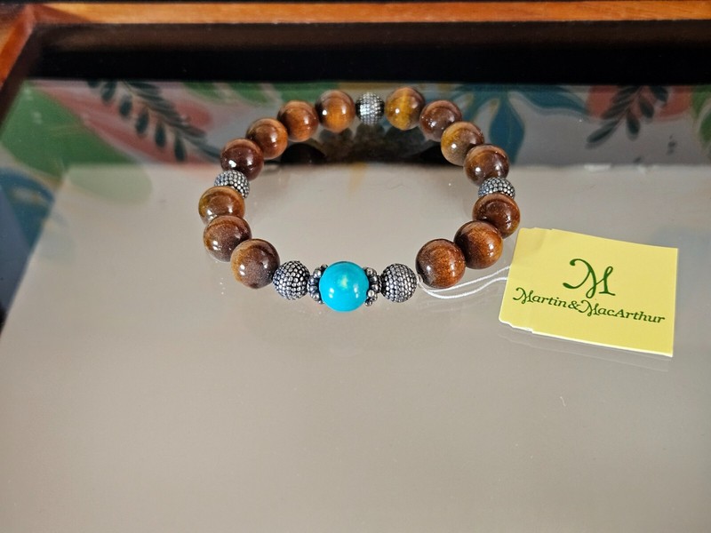 Turquoise Koa Strech Bracelet gallery