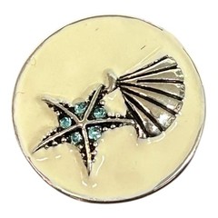 Snap Jewelry Beach Sea Shell Star Fish Rhinestone 18-20mm Fits Ginger Accessory