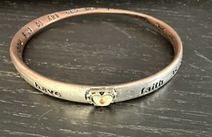 Mustard Seed Mobius Bangle Bracelet 3” Engraved Bible Verse Luke 17:6