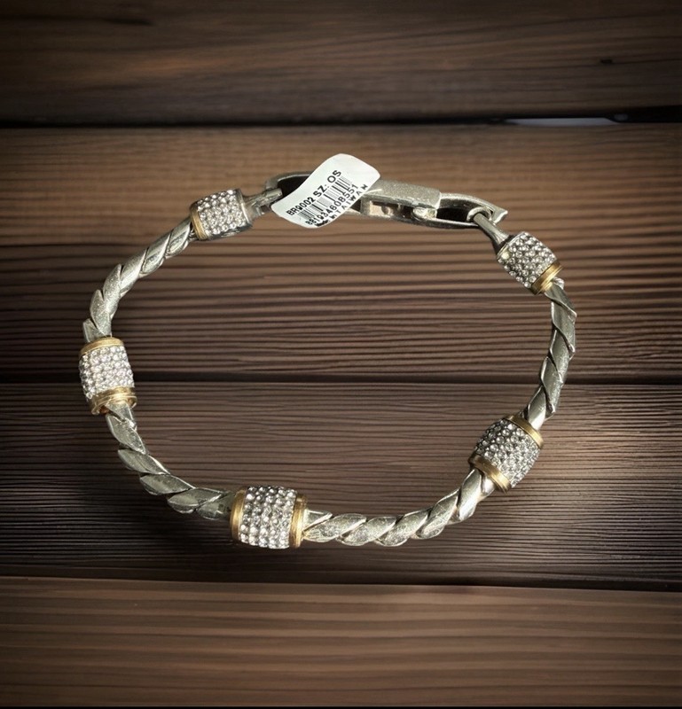 Brighton Bracelet Meridian Crystal Silver Gold NWT gallery