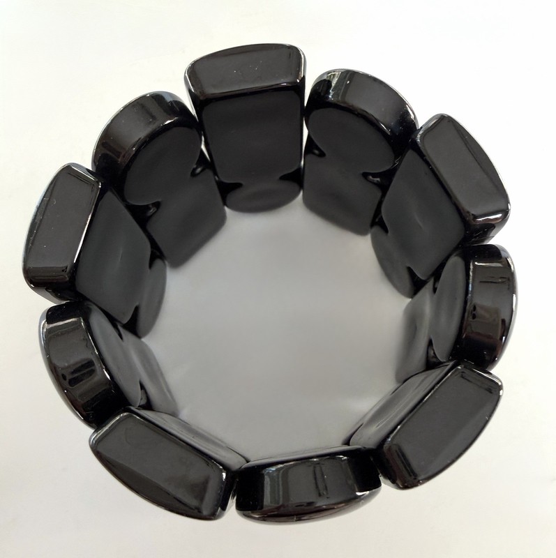 Ingrid Degremont "Bracelet i" – France Rare All-Black Resin Cuff –Ships from USA gallery