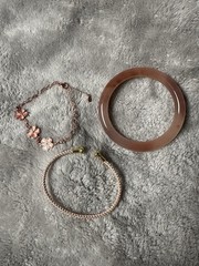 Set of 3 Rose Colored Bracelets
