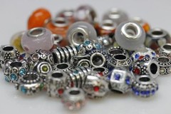 Ten (10) of Assorted Charm Beads Charms Spacers for Bracelets