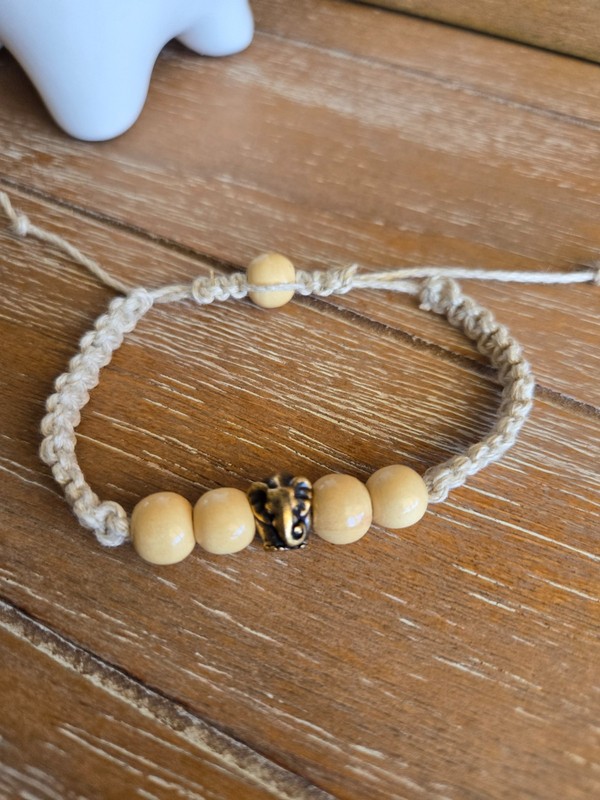 Macrame' Handmade Hemp Boho Bracelets, Beads, Lot Of 7 gallery