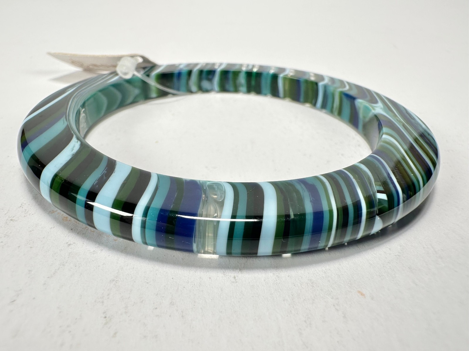 Jackie Brazil "Olympic Circles" Liquorice Allsorts Blue Mix 0.5cm Resin Bangle gallery