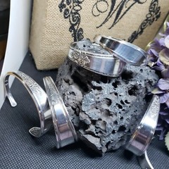 silverware silver plate spoon cuff bracelet handmade wholesale lot of 6 flatware