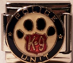 Police K9 Unit 9mm Italian Charm Enamel Charm Stainless BlinQ