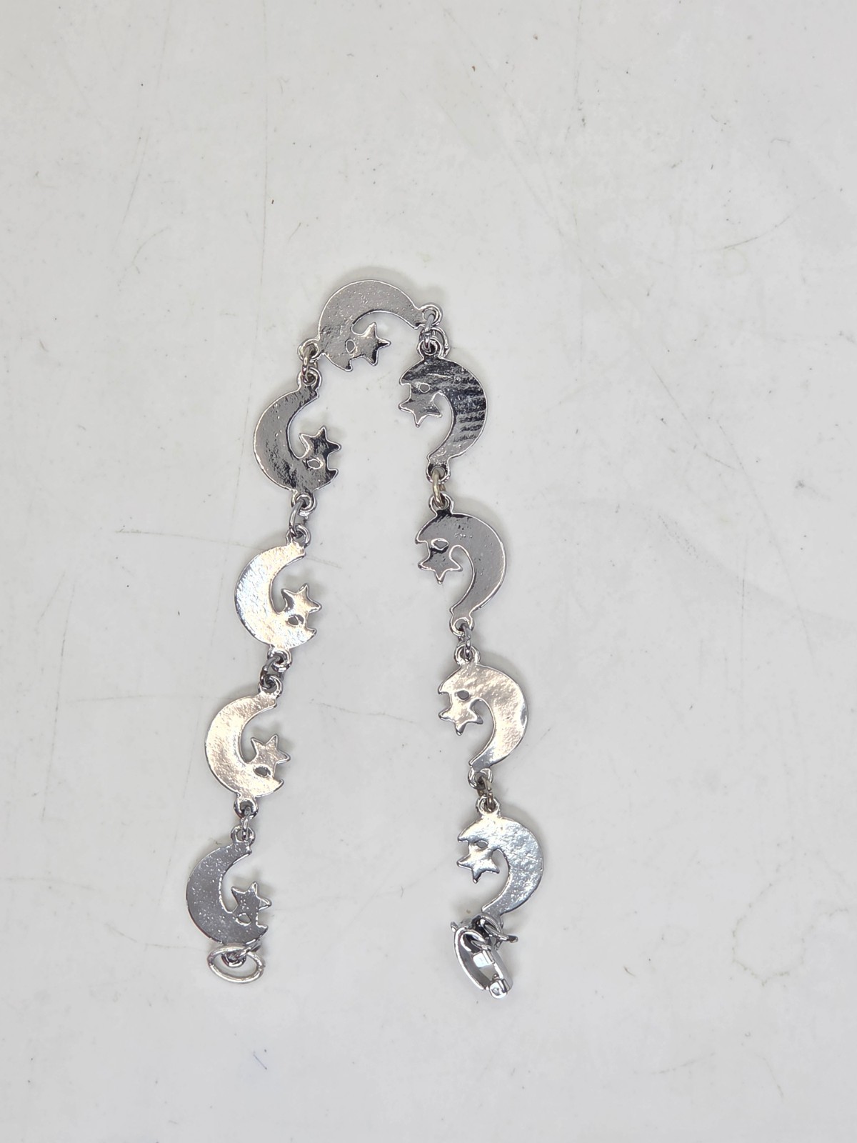 Multicolored Paua Shell Inlay (Simulated) Crescent and Star Bracelet gallery