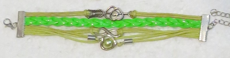 Infinity Leather Wrap Charm Bracelet Multiple Colors Metals & Charms 9" gallery