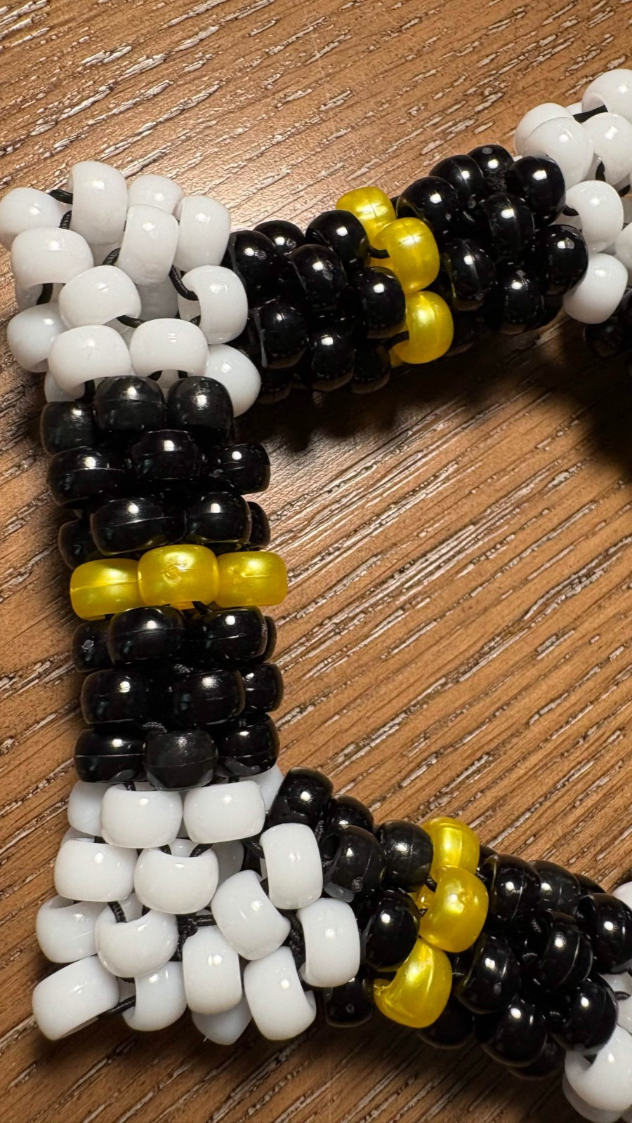 Star Kandi Cuff Bracelet Black Gold White Rave Festival PLUR Rave gallery