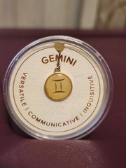 Alex and Ani Zodiac Gemini .925 Sterling Silver Chain Station Charm New