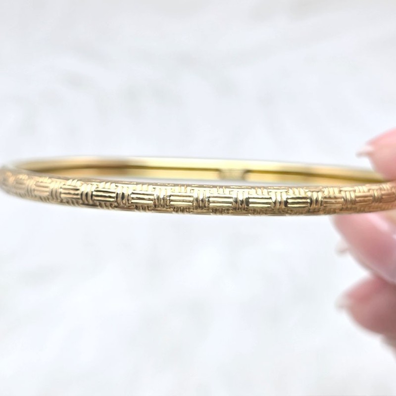 Textuer Silver 925 bangle plating gold gallery
