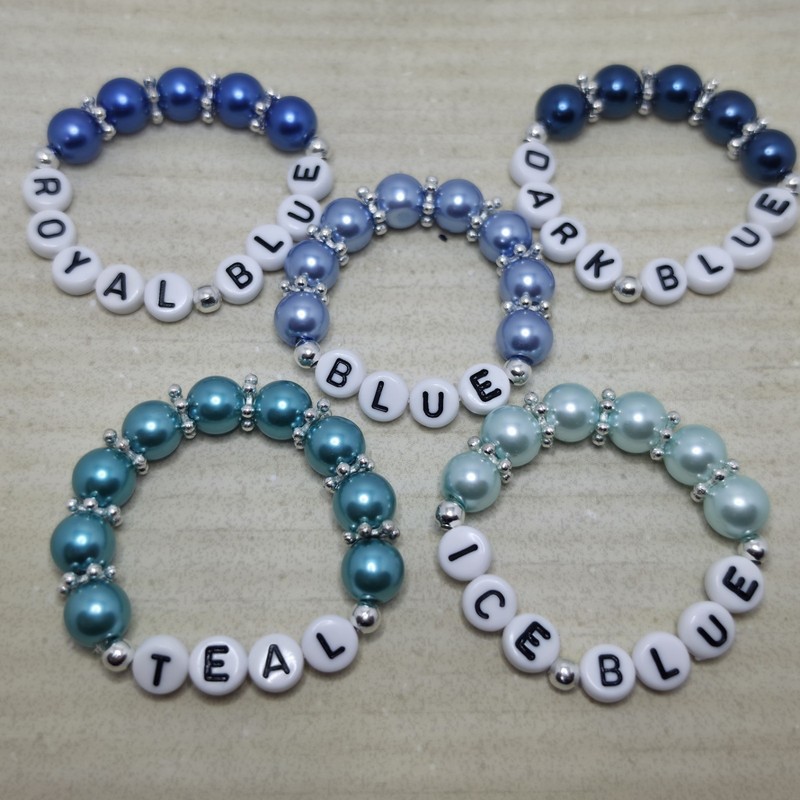 Personalised Stretch Name Bracelet Girls Ladies Birthday Teacher Gift Party Bag gallery