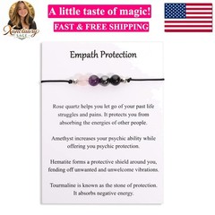 Empath Protection Bracelet Empath Bracelets Gifts for Her Natural Healing Cry…