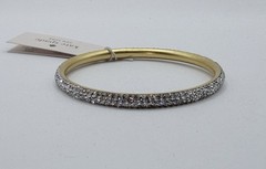 Kate Spade NY Razzle Dazzle Bangle Bracelet Gold Tone/Clear NWT and Dust Bag