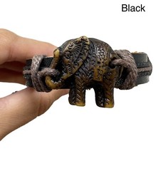 Elephant Bracelet Elephant Charm Bracelet Leather Bracelet Elephant Jewelry