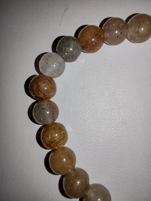 Multi Color Earth Tone Gemstones Beads Stretch With Turtle & Ocean Wave Charm 6" gallery