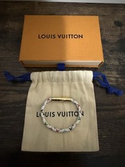 Louis Vuitton Takashi Murakami Monogram Confidential Bracelet White Gold 17cm
