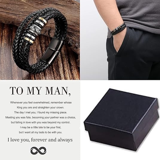 To My Son Gift for Son Bracelet Love from Mom, Dad Forever Birthday, Graduation gallery
