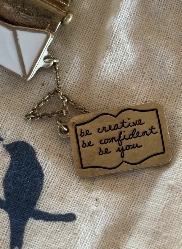 Chloe + Isabel Trésors vintage-inspired airmail envelope charm OPENS *RARE* gallery