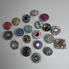 Lot 20 Snap Jewelry 18 20MM Gingersnaps Charm Ginger Snap Button