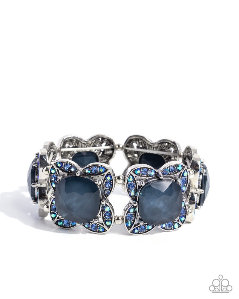 Paparazzi Bandwagon Beauty - Blue - Montana Beads - Iridescent Rhinestones - Bra