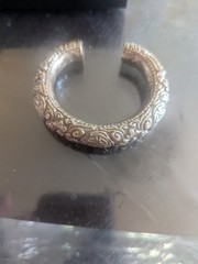 Silver tone cuff