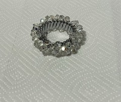 Vintage Glam Fashion Jewelry Bracelet With Silver Base (slide on)
